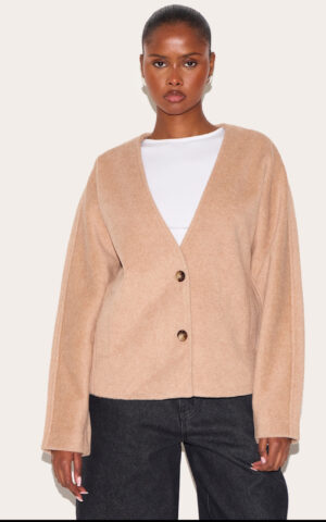 Cardigan beige en maille