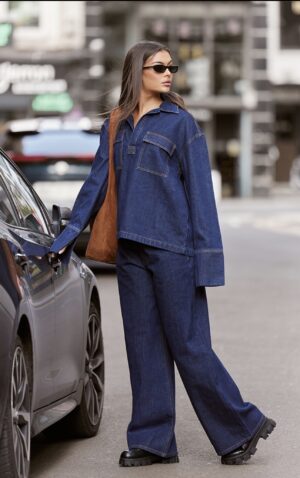 Chemise ample en jean